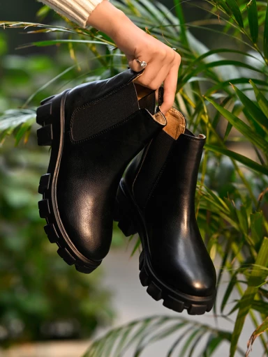 Smart Casual Black Chelsea Boots For Women & Girls