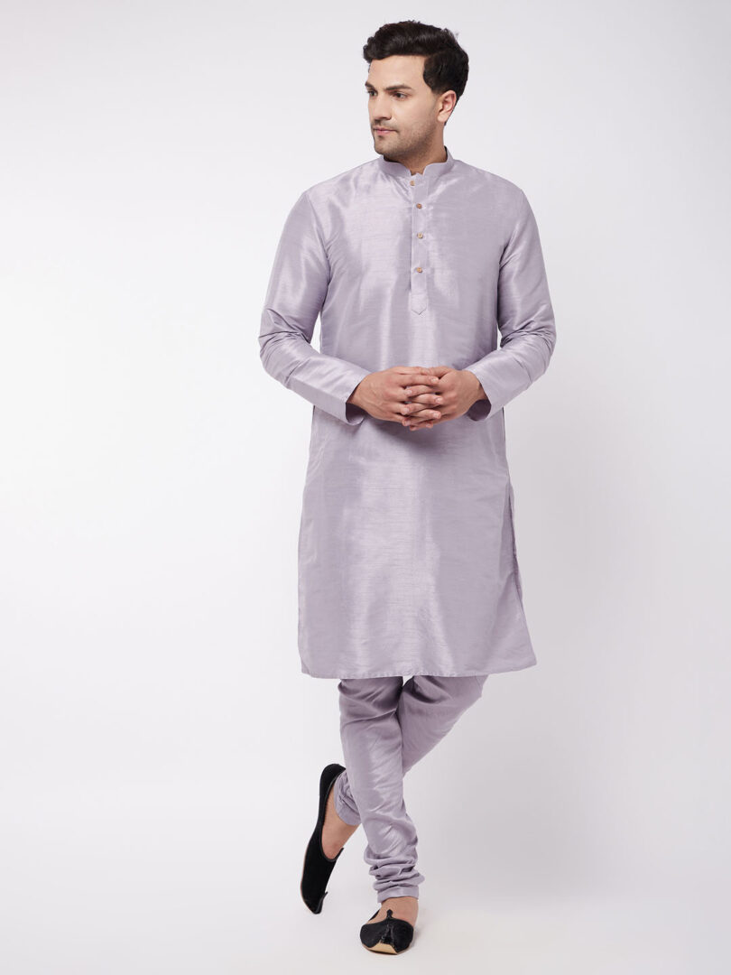 Men's LavAnder Silk Blend Kurta Pyjama Set