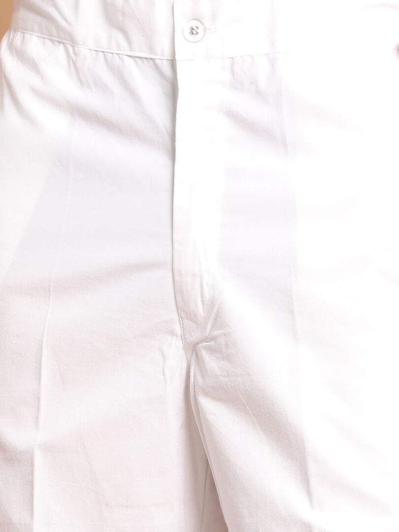 Men's Black And White Pure Cotton Kurta Pyjama Set