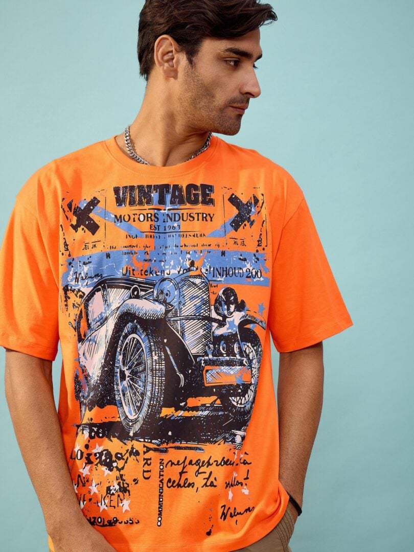 Unisex Orange VINTAGE Oversize T-Shirt