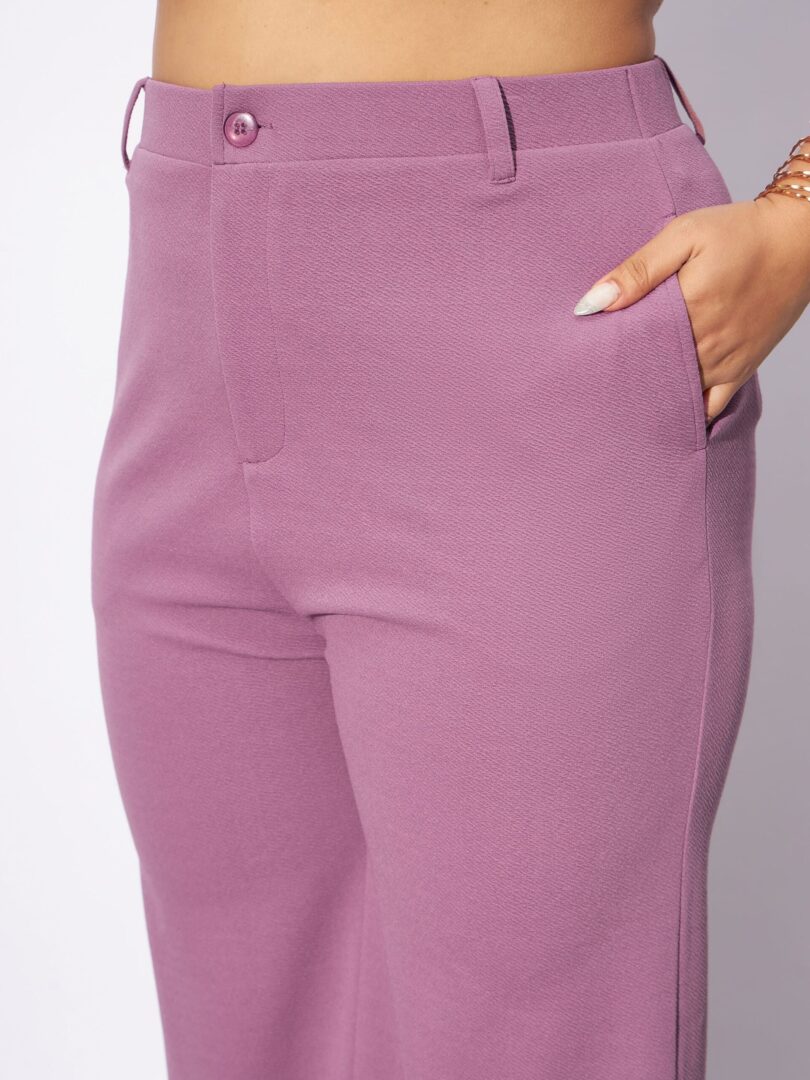 Women Pale Pink Front Button Top With Pants