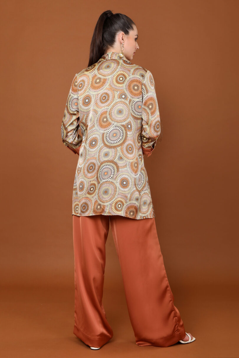 Hazel geometric printed tunic