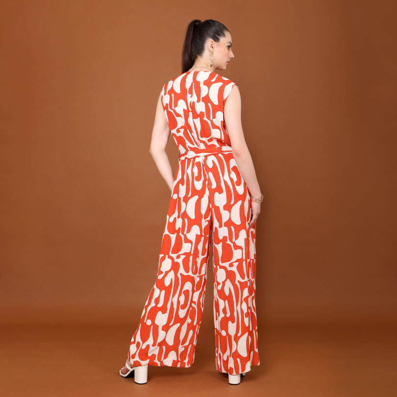 Lisa Abstract swirl print jumpsuit