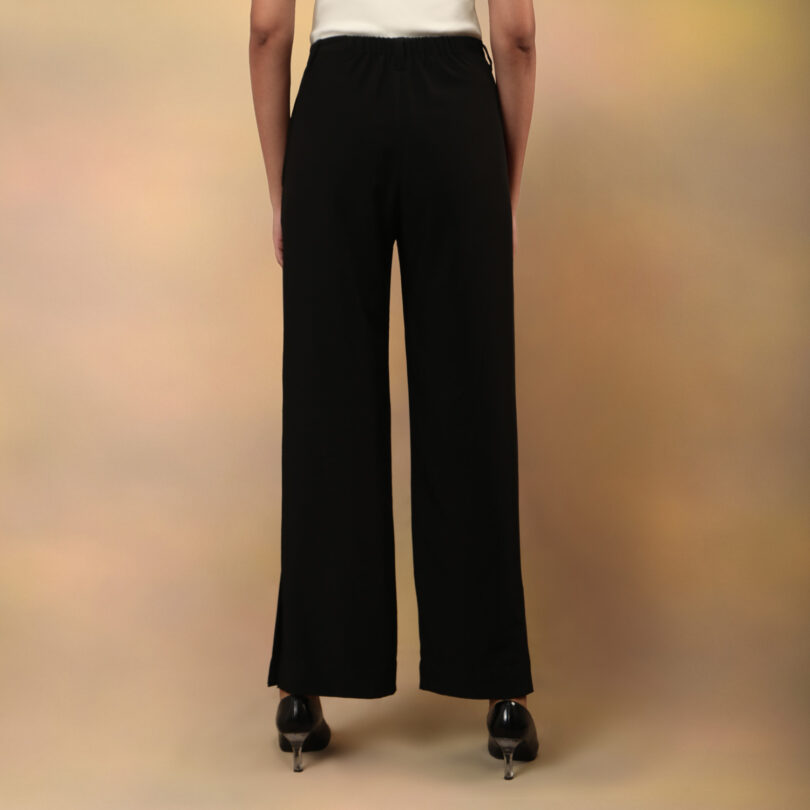 Black high waisted narrow trousers