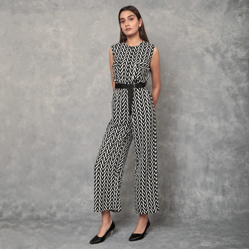 Chevron printed jumpsuit