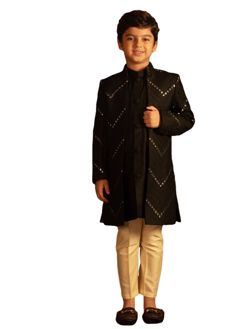 Boys' Black Ethnic Combo Set