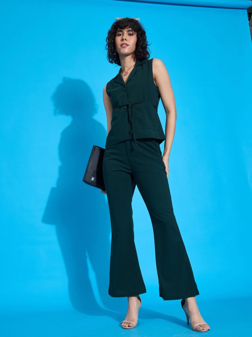 Women Emerald Bell Bottom Slim Pants