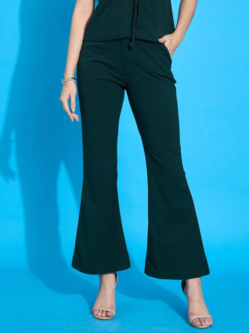 Women Emerald Bell Bottom Slim Pants