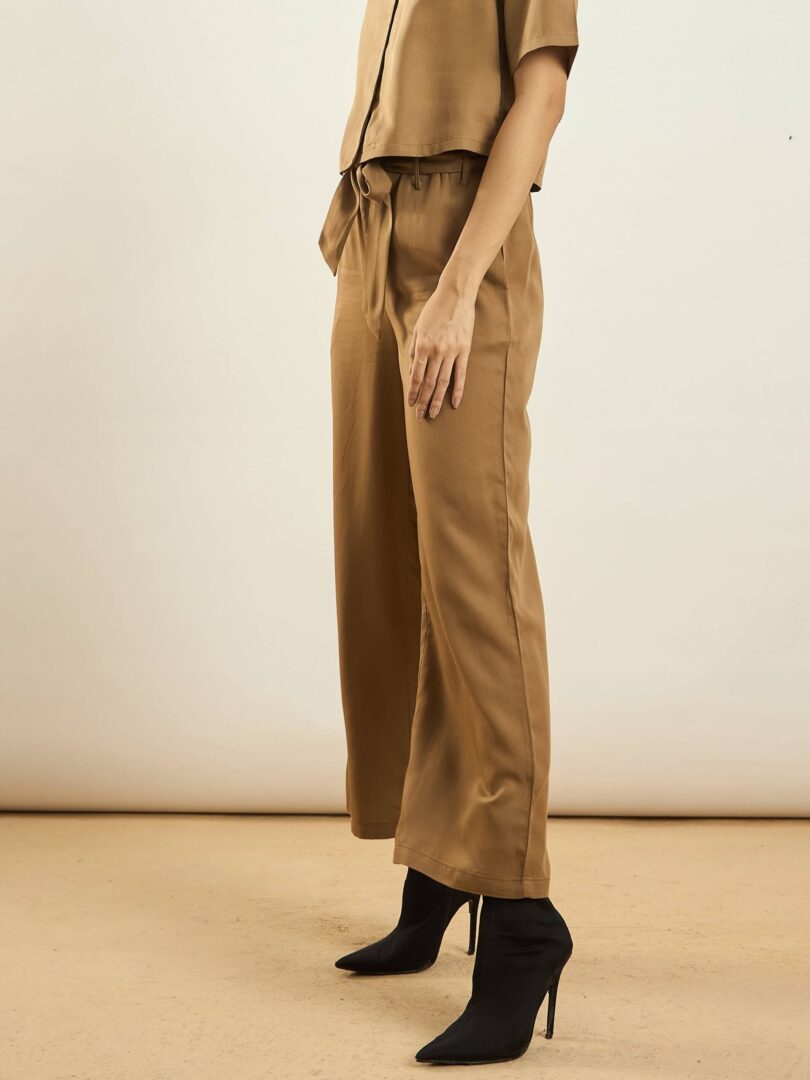 Women Khaki Paperback Waist Pants