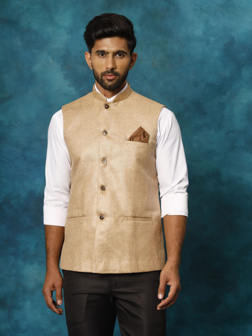 Men's Beige - Nehru Jacket