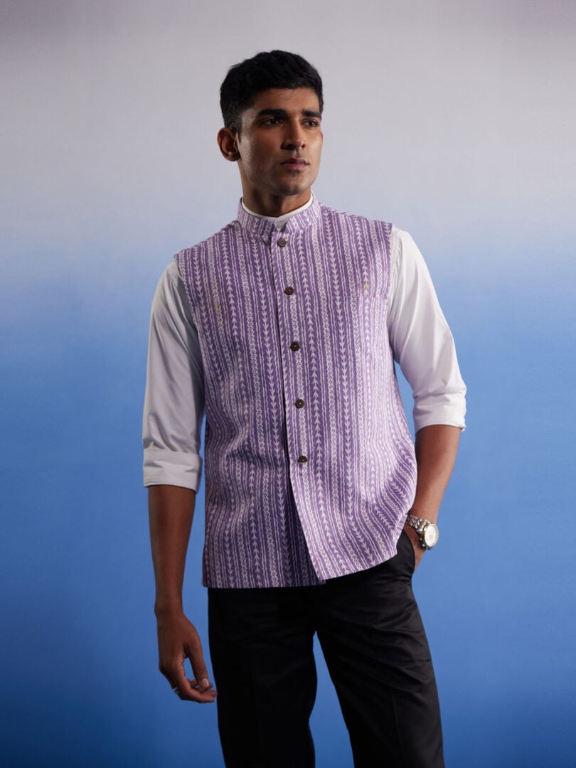 Men's Purple - Nehru Jacket