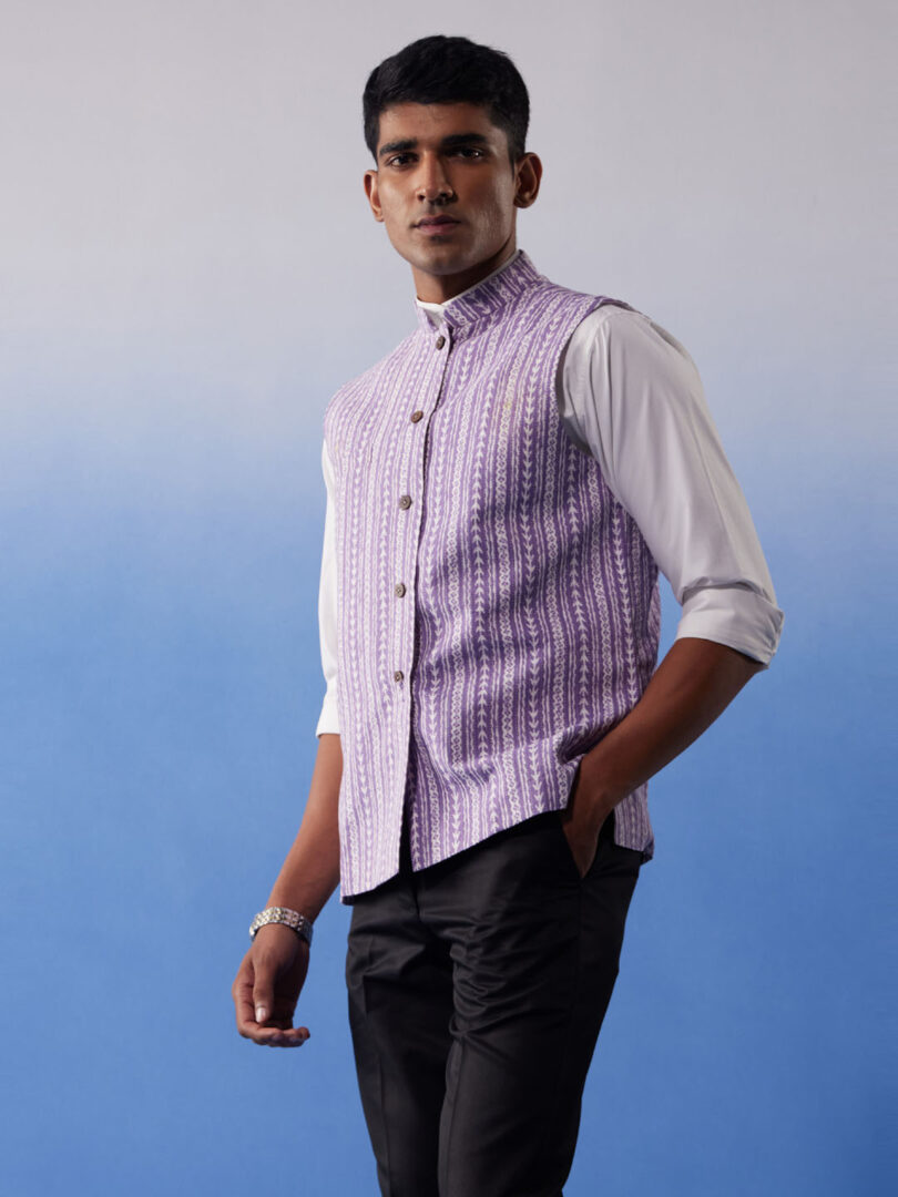 Men's Purple - Nehru Jacket