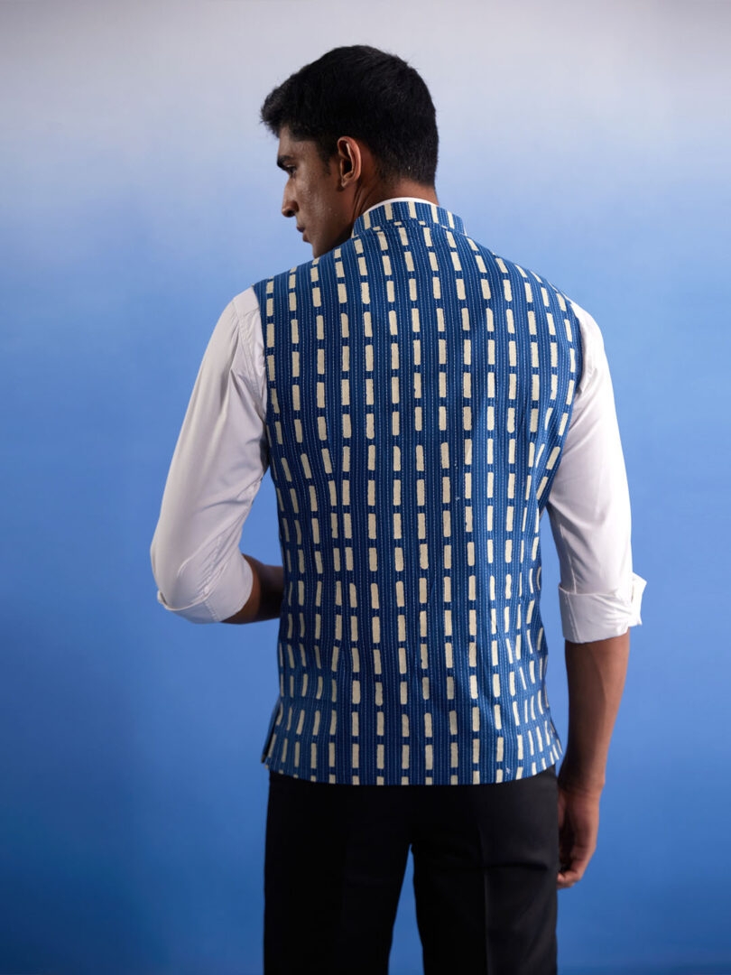 Men's Indigo Blue - Nehru Jacket