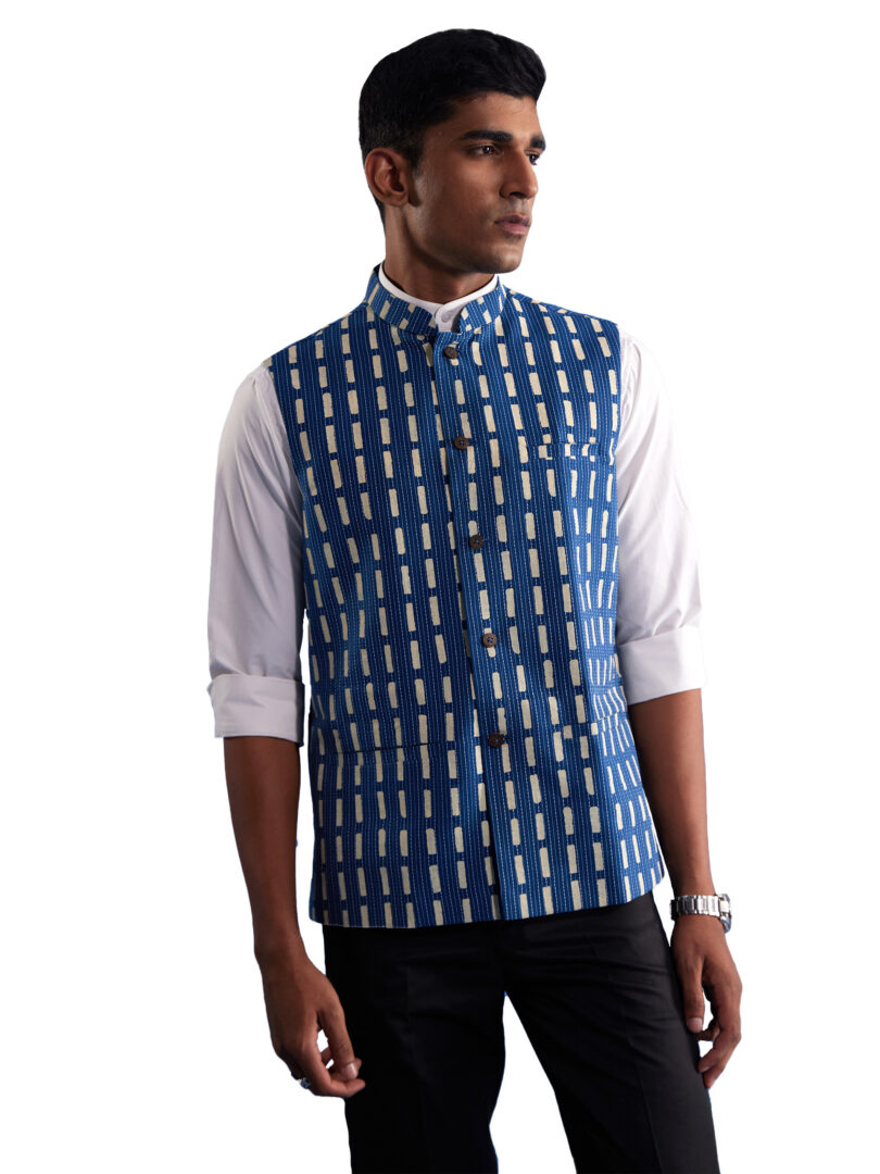 Men's Indigo Blue - Nehru Jacket