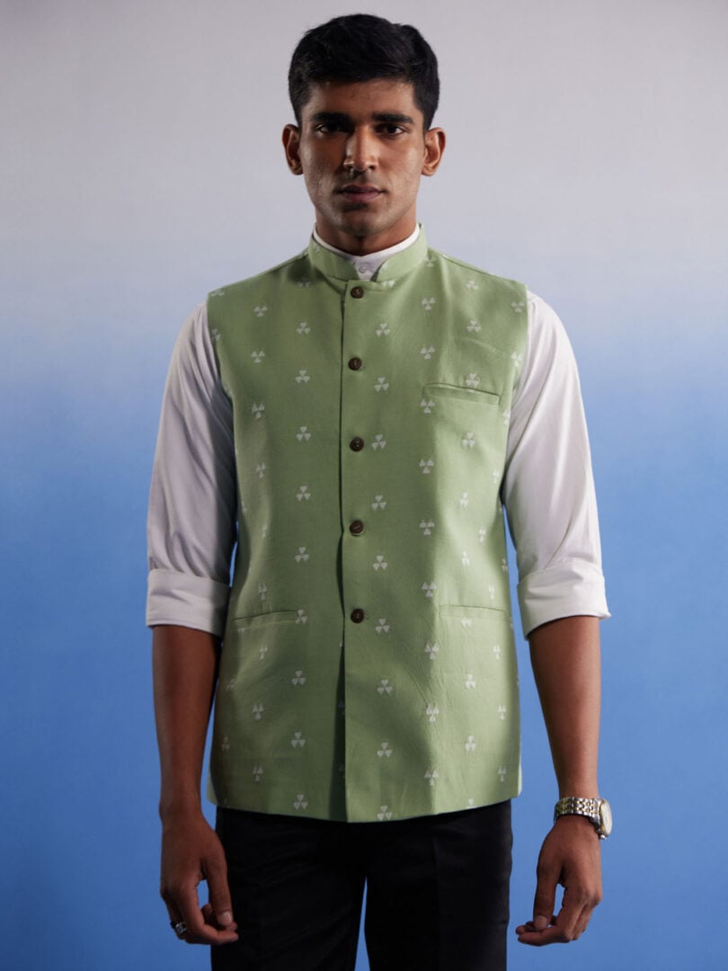 Men's Green - Nehru Jacket