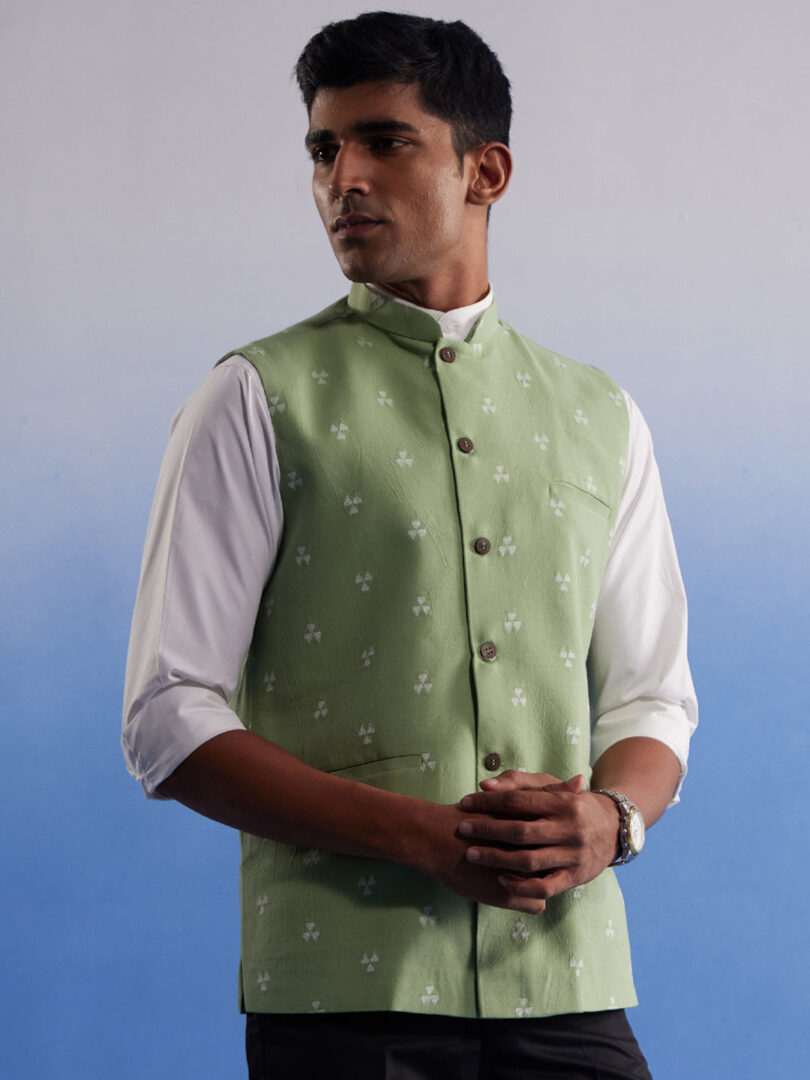 Men's Green - Nehru Jacket