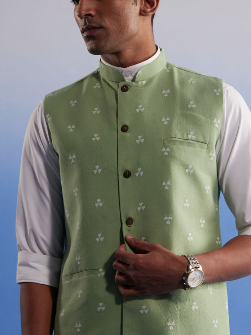 Men's Green - Nehru Jacket