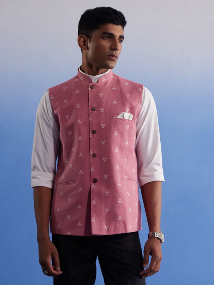 Men's Pink - Nehru Jacket