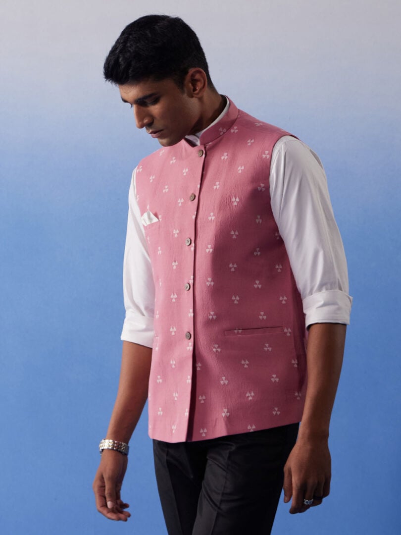 Men's Pink - Nehru Jacket