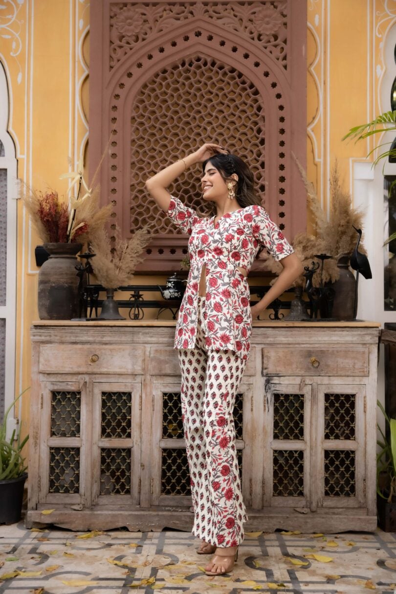 KETRI COTTON FLORAL PRINTED CO-ORD SET