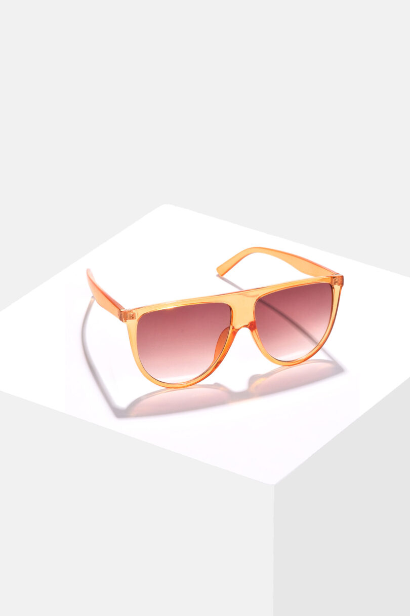 Women Orange Lens Orange Wayfarer Sunglasses