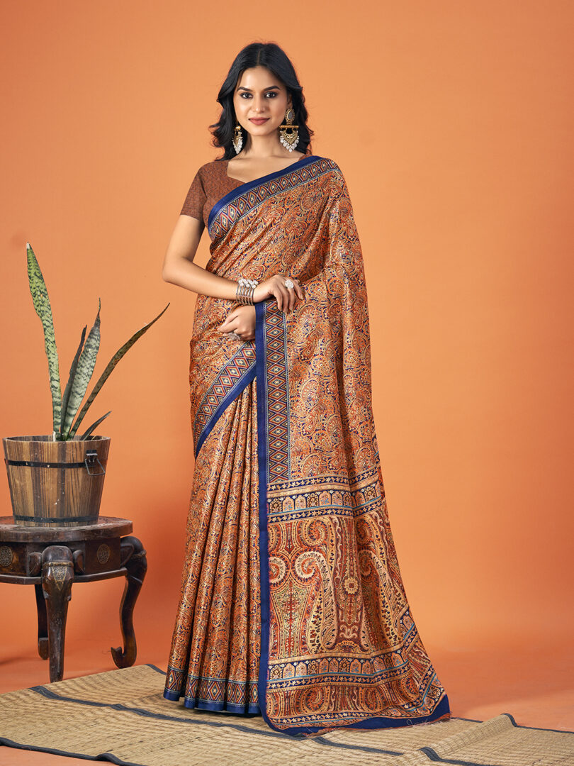 Multi Color Pashmina Digital Print Party Wear  Pashmina Saree