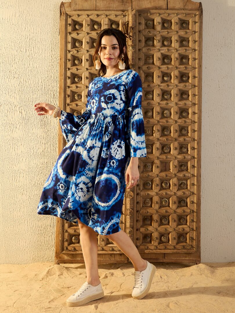 Bell Sleeve Midi Dress