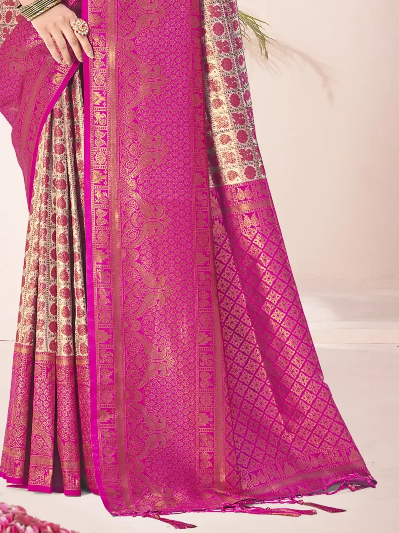 Rani Silk Woven Work Festival Saree