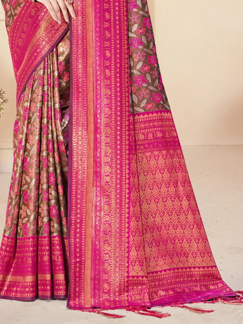 Rani Silk Woven Work Traditional Saree