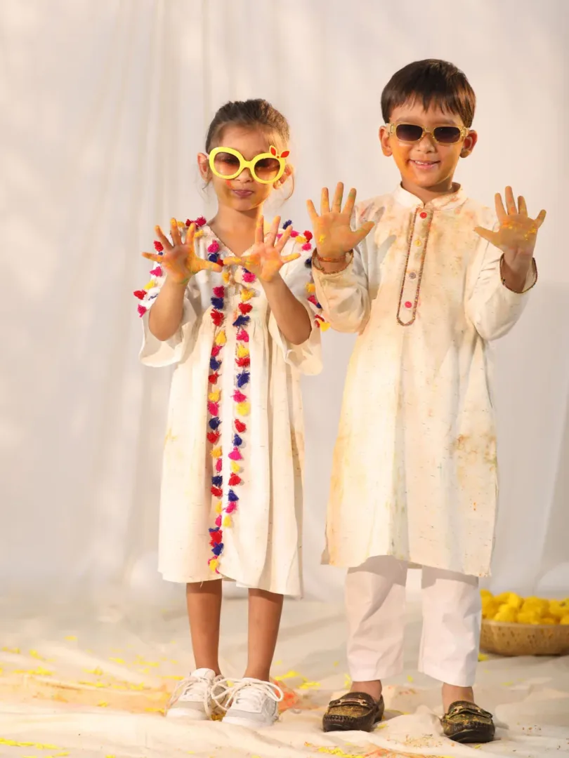 Boy's Kurta Pyjama Set & Girl's Dress